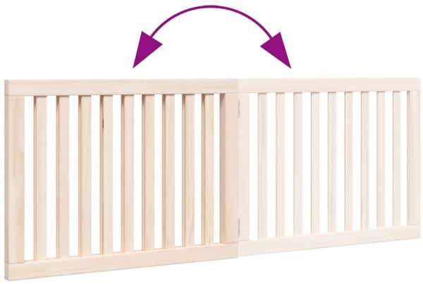 vidaXL Hundegitter Faltbar 2 Paneele 160 cm Pappelholz 352240 Bild 7