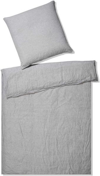 Elegante Bettwäsche Breeze in Gr. 135x200 oder 155x220 cm, Halbleinen, 2 teilig, Bettwäsche in Halbleinen-Qualität, Bettwäsche mit Reißverschluss