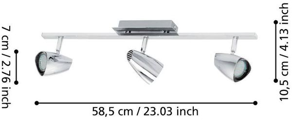Eglo 93674 Spot LED CORBERA chrom, GU10 max. 3X3W Bild 4