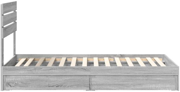 vidaXL Aufbewahrungsbett Graues Sonoma 75 x 190 cm Holzwerkstoff 3411608 Bild 9