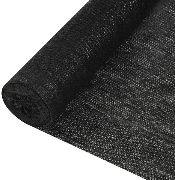 Zaunblende, Schattiergewebe, Sichtschutz Schwarz 1,2x25 m HDPE 150 g/m²