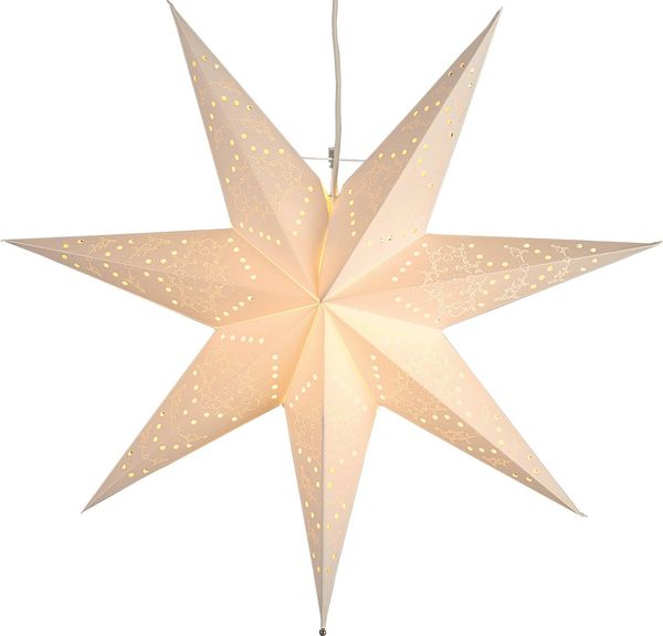 Best Season Papierstern "Sensy Star 55", Vierfarb-Karton, crème