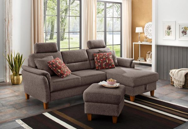 Home affaire Ecksofa Palmera L-Form, Federkern, wahlweise mit Bettfunktion und mit/ohne Bettkasten