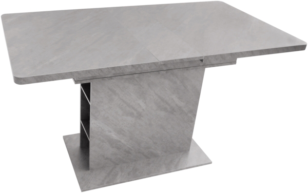 Merax Ausziehbarer Esstisch, Esstisch mit Stauraum, rechteckiger Esstisch, Kaffee-Freizeittisch, moderner einfacher Esstisch aus Eisen, Platzsparender multifunktionaler Esstisch, Betonoptik, grau Bild 8