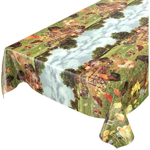 ANRO Tischdecke Wachstuchtischdecke Gartentischdecke Wachstischdecke (Einzelstück 1-tlg), Glatt 140x100cm wasserabweisend