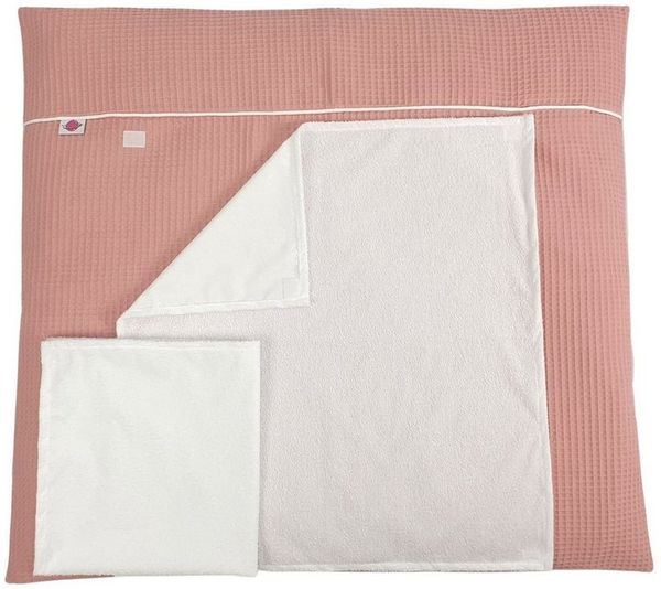 Babymajawelt Wickelauflage Stoff Wickelauflage Waffel Super Soft 70x75 cm, 3 Teile Unifarben (3 Teile, 3-tlg, Wickeltischauflage + 2 Frotteebezüge), Plastikfrei, Waschbar, Weich, Allergiker geeignet, Made in EU