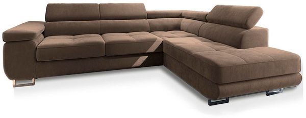 Masseno Ecksofa SELVA mit Schlaffunktion L-Form, Sofa mit Bettkasten