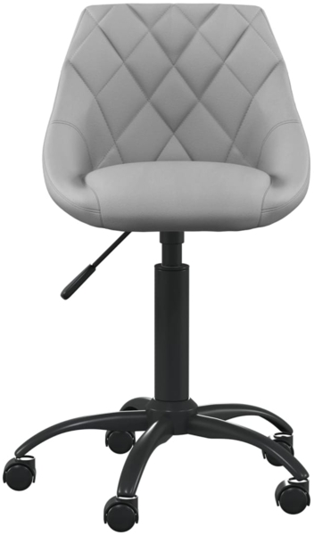 vidaXL Bürostuhl 360 Grad drehbar, Samt hellgrau, 44 x 46 x 67,5 cm