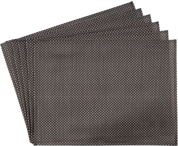 APS Platzset Schmalband, (6-St), mit umgenähten Rand, leicht abwischbar, 45x33 cm