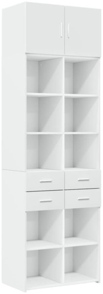 vidaXL Hochschrank Weiß 70x42,5x225 cm Holzwerkstoff 3281336