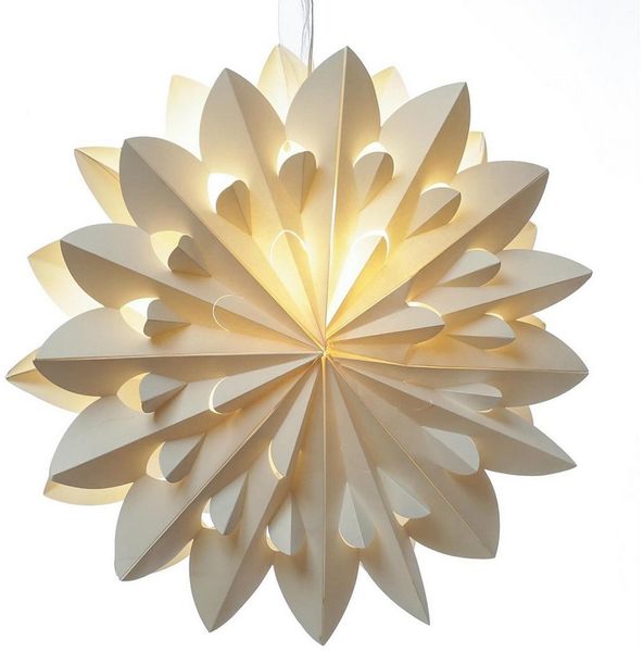 MARELIDA LED Stern LED Papierstern Adventsstern Weihnachtsstern Faltstern beleuchtet 60cm, LED Classic, warmweiß (2100K bis 3000K)