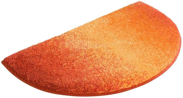 Grund Badematte Mistral, Höhe 20 mm, rutschhemmend beschichtet, fußbodenheizungsgeeignet, Kunstfaser, halbrund, meliertes Design, Ombré-Look, auch als 3 teiliges Set, Made in Europe