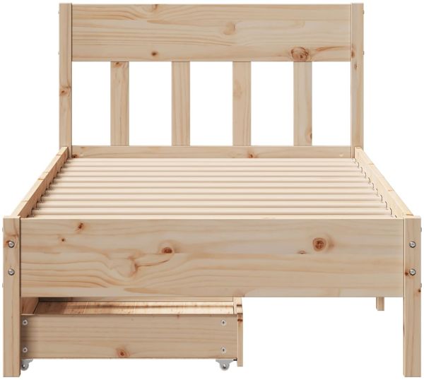 vidaXL Massivholzbett ohne Matratze 75x190 cm Kiefernholz 3301890 Bild 4