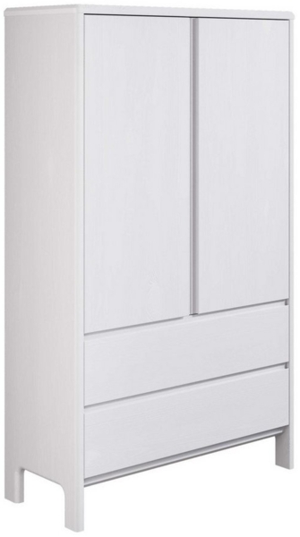 Home affaire Wäscheschrank Luven (B/H/T ca. 98/137/34) aus massiver Kiefer, Höhe 137 cm, mit 2 Schubladen und 2 Türen Bild 1