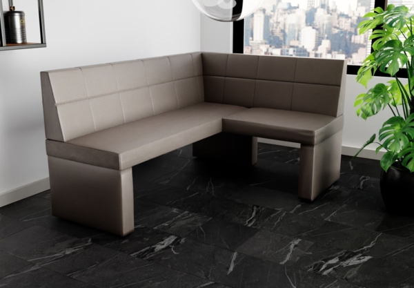 Eckbank Bank Küchenbank 168x128 cm BLAKE L Kunstleder Madryt Dunkelbraun