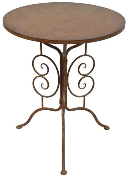 Levandeo® Gartentisch, Tisch Gartentisch H72cm Beistelltisch Rund Garten-Deko Eisen Rostdeko Bild 2