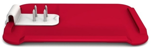 Ornamin Frühstücksbrett ORNAMIN Großes Essbrettchen mit Zubereitungshilfe, Qualitätskunststoff, (Set, 2-St, 1x Essbrettchen I 1x Zubereitungshilfe), Essbrettchen I Esshilfe I Anti-Rutsch I bruchstabil I Made in Germany Bild 4