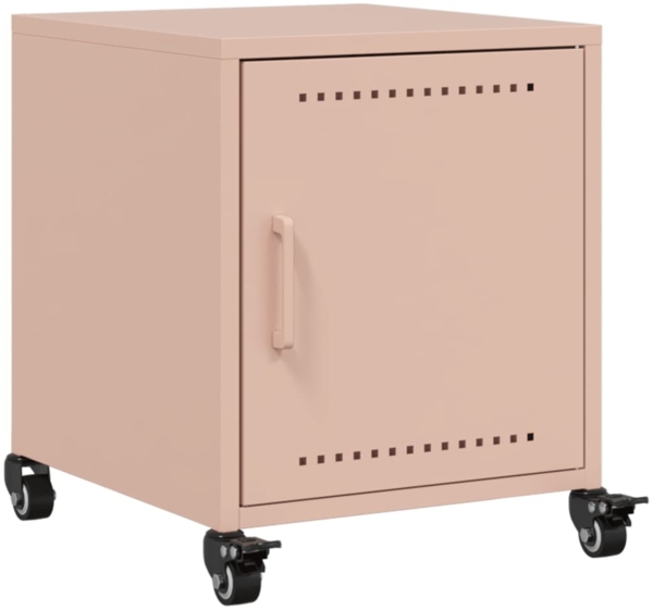 vidaXL Nachttisch Rosa 36x38,5x43,5 cm Stahl 846616