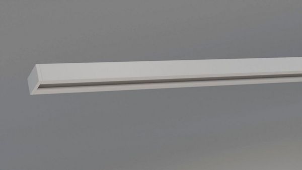 indeko Schienensystem Objektschiene, 1-läufig, Wunschmaßlänge, mit Bohren, verschraubt, Aluminium, Kunststoff, Innenlauf Gardinenschiene, Set inkl. Gleitern & Montagematerial