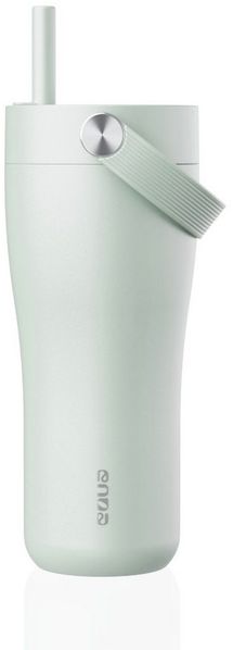 Thermo Trinkflasche mit Strohhalm Thermobecher Edelstahl EQUA Carry Cup 0,6L Mint 310146