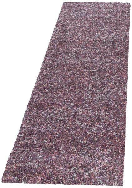 Hochflor Teppich Enrico Läufer - 80x250 cm - Pink