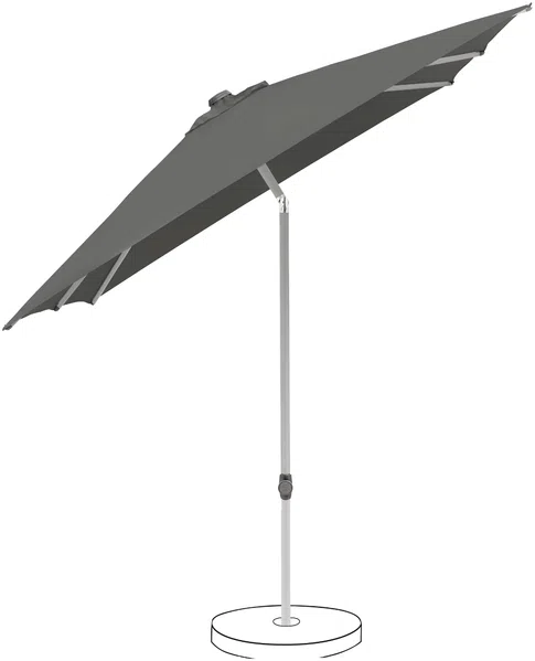 Suncomfort by Glatz Sonnenschirm / Mittelmastschirm "Pop Up 250 x 200", stone grey, 250 x 200 cm Bild 3