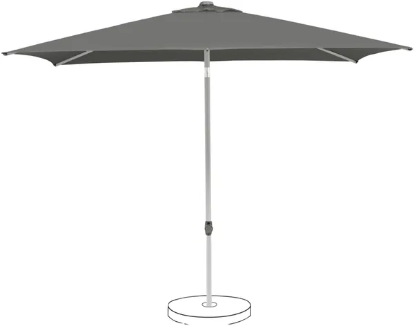 Suncomfort by Glatz Sonnenschirm / Mittelmastschirm "Pop Up 250 x 200", stone grey, 250 x 200 cm
