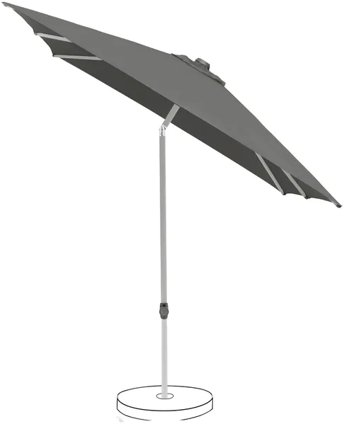 Suncomfort by Glatz Sonnenschirm / Mittelmastschirm "Pop Up 250 x 200", stone grey, 250 x 200 cm Bild 2