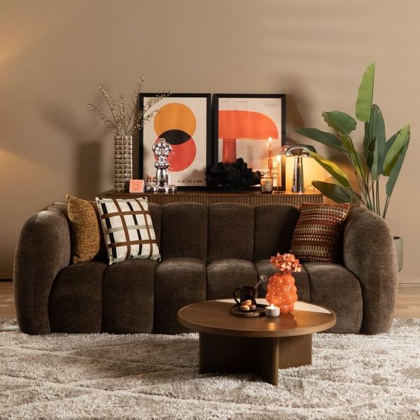 Bronx71 3-Sitzer Sofa Luca Chenille mocha