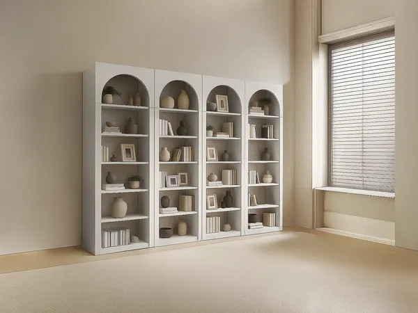 Vente-unique - Set aus 4 Bücherregalen mit 6 Fächern – Beige – CYMORA