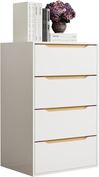 VCM Kommode & Sideboard Malira 921096 Weiß / Honig-Eiche H. 102 x B. 65 x T. 48 cm