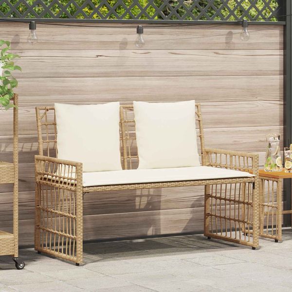 vidaXL Bank Outdoor Uni Natur und Creme 116 x 55 x 82 cm 42025143