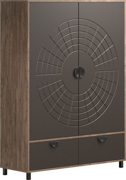 INOSIGN Highboard Fusion (1 St), Stauraumschrank mit besonderem Kreismuster - (B/T/H) 120/42/163 cm