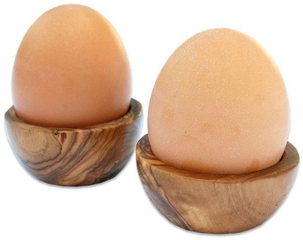 Olivenholz-erleben Eierbecher PICCOLO aus Olivenholz, stapelbar, (1-tlg), Kompakte runde Form – platzsparend, ideal für kleine Frühstückstische