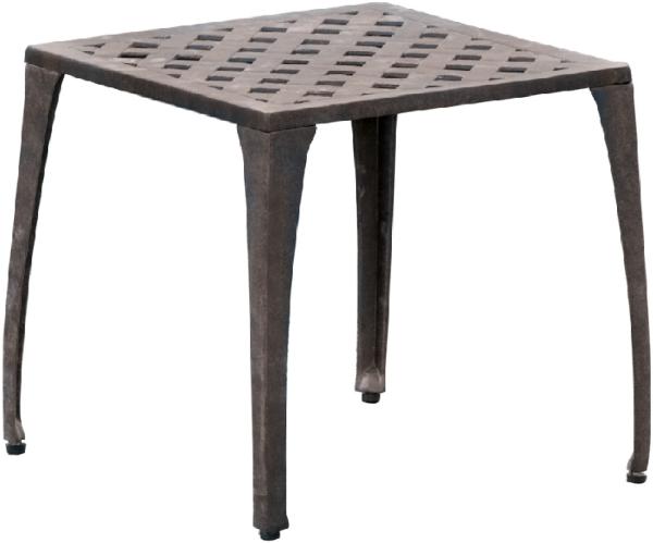 Inko Fußhocker Duke/Nexus Alu-Guss 45x45x44 cm Sitzhocker Tisch 2 Farben zur Wahl Bronze