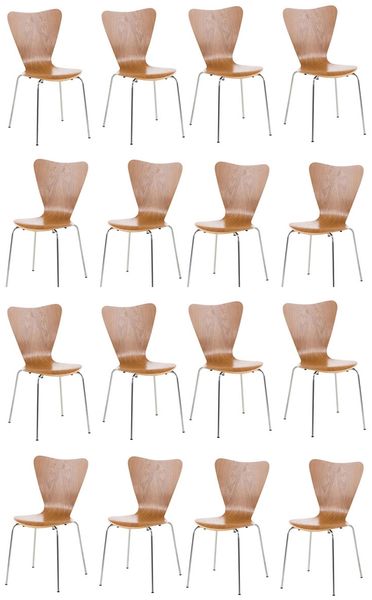 CLP 16er Set Besucherstuhl Calisto stapelbar,eiche