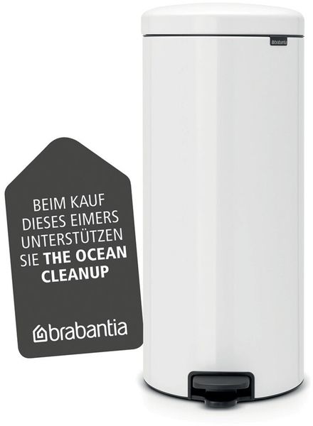 Treteimer 30 L mit Kunststoffeinsatz (B: 29,3cm, T: 38cm, H: 67,9cm) White Bild 3