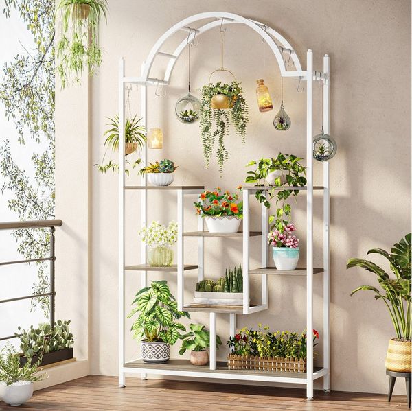 Tribesigns Blumenständer Pflanzenständer 5-stöckig, 8 S-Haken