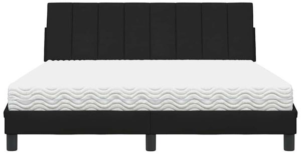 vidaXL Bett mit Matratze "Hanko" Schwarz 160x200 cm Stoff 3310540 Bild 5