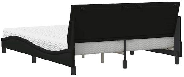 vidaXL Bett mit Matratze "Hanko" Schwarz 160x200 cm Stoff 3310540 Bild 7