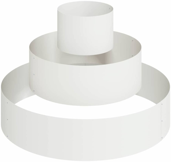 vidaXL Garten-Pflanzgefäß Weiß 90 x 90 x 20 cm Kaltgewalzter Stahl 873649