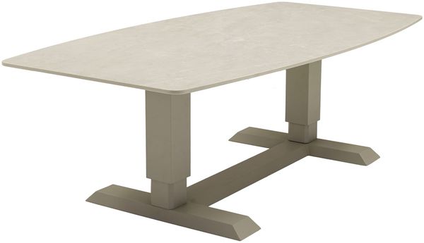 Gartentisch Malte Lifttisch Esstisch 180x90cm Aluminium/sintered stone Taupe