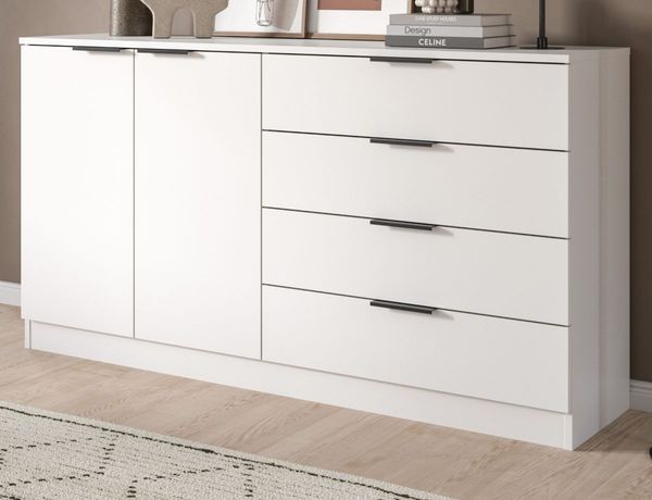 Sideboard Swan in weiß 148 x 80 cm