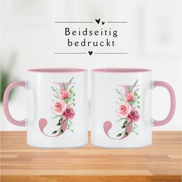 Unal Store Tasse Personalisierte Tasse mit Buchstabe von A bis Z Weihnachten Geschenke