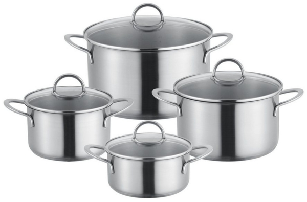 Berndes Topf-Set Berndes 4-teiliges Topfset Roma, Edelstahl