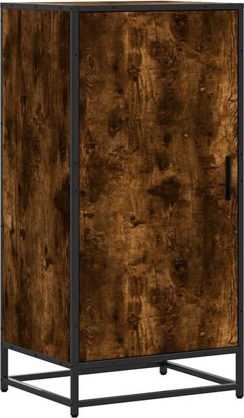 Schuhregal, Schuhablage, platzsparend Räuchereiche 48x38x97,5 cm Holzwerkstoff