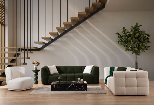 3-Sitzer-Sofa, 'Cady', 72 x 100 x 235, Grün