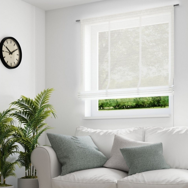 Neutex for you! Raffrollo ALLURE, mit Klettschiene, freihängend, dezent natürliche Optik