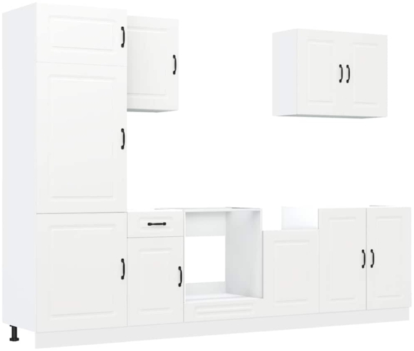 vidaXL 7-tlg. Küchenschrank-Set Kalmar Weiß Holzwerkstoff 3314761
