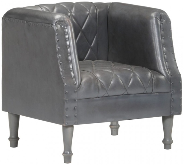 vidaXL Sessel Grau Echtes Ziegenleder 286618 Bild 9